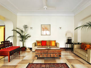 Residence at Carmichael Road, Dhruva Samal & Associates Dhruva Samal & Associates Livings de estilo colonial