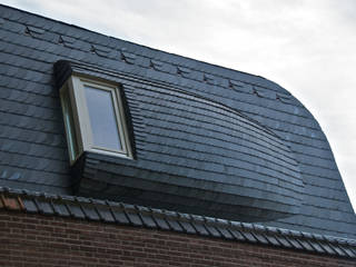Woonhuis Korenbloemstraat Tilburg, HSH architecten HSH architecten Moderne ramen & deuren Leisteen Zwart