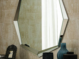EMERALD IQ Furniture Moderne Wohnzimmer Glas Metallic/Silber Accessoires und Dekoration