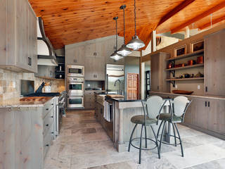 Lake of the woods cottage interiors Unit 7 Architecture Modern kitchen