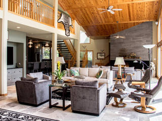 Lake of the woods cottage living room Unit 7 Architecture Modern living room