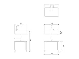 KATA NOI 600, TCC Whitestone TCC Whitestone Modern bathroom Marble