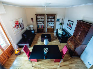 LO SPAZIO CONDIVISO, Studio Prospettiva Studio Prospettiva Modern living room Wood Black