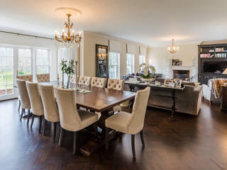 Luxury Finished Family Room homify Classic style living room living room,dining room,luxury,dining table,dark wood