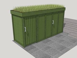 Bicycle Storage: Secure, attractive and environmentally friendly solutions to storing bicycles, TreeSaurus TreeSaurus Modern garage/shed Solid Wood Green