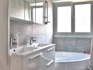Maison de ville, Fabien Denis DESIGN Fabien Denis DESIGN Phòng tắm phong cách hiện đại Đá sa thạch