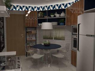 Cozinha, LUCIANA VALLETA - Arquitetura e Interiores LUCIANA VALLETA - Arquitetura e Interiores Modern Kitchen Blue