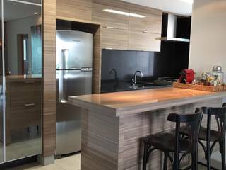 APARTAMENTO PNR , Cia de Arquitetura Cia de Arquitetura Modern kitchen Bench tops