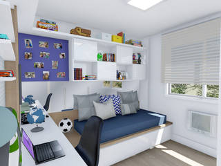 Estudo para quarto de menino em Niterói, JS Interiores JS Interiores Nursery/kid’s room