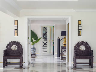 Modern Chinoiserie Home, Design Intervention Design Intervention Modern corridor, hallway & stairs