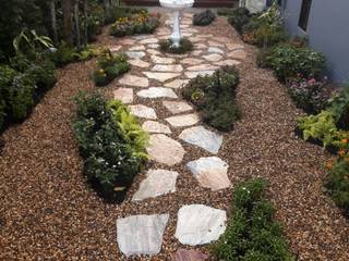 สวน ม. วิลล่า อะคาเดีย ศรีนครินทร์, Dear_landscape Dear_landscape Rustic style garden Concrete Brown