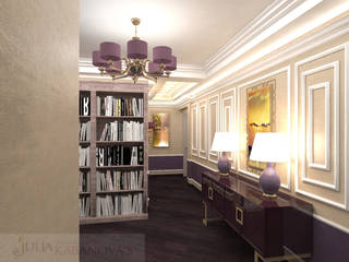 Дизайн проект квартиры в ЖК Дирижабль, JULIA KABANOVA's DESIGN STUDIO JULIA KABANOVA's DESIGN STUDIO Eclectic style corridor, hallway & stairs