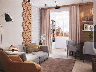 Raia apartment, Polygon arch&des Polygon arch&des Scandinavian style living room