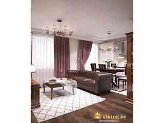 Four room appartment Voronyanskogo st, Студия дизайна интерьера Dking Студия дизайна интерьера Dking Classic style living room