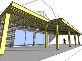 Pérgola Parrón, ARQUITECTURA E INGENIERIA PUNTAL LIMITADA ARQUITECTURA E INGENIERIA PUNTAL LIMITADA Тераса Дерево Дерев'яні