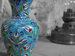 Vase bleu turquoise Derya, KaravaneSerail KaravaneSerail Living room Ceramic
