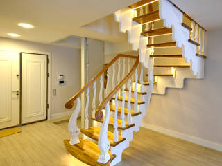 KLASİK MERDİVEN, MERDİVENEVİ MERDİVENEVİ Stairs Wood Wood effect