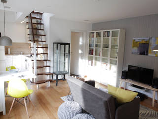 Studio Apartment, Studio Dooie Studio Dooie Moderne woonkamers