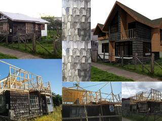 AMPLIACIÓN VIVIENDA UNIFAMILIAR - ACHAO, CHILOE, GerSS Arquitectos GerSS Arquitectos Casas de estilo rural