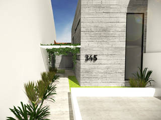 Casa Concreta, Andressa Cobucci Estúdio Andressa Cobucci Estúdio Modern houses Concrete Grey