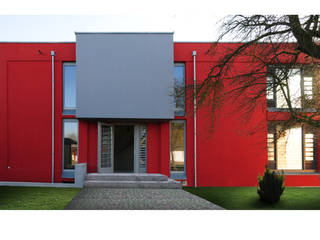 Neubau Einfamilienhaus, Architektur & Design, Köstler & Placek Architektur & Design, Köstler & Placek Moderne Häuser Ziegel