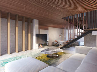 Apartment P1, destilat Design Studio GmbH destilat Design Studio GmbH Modern living room