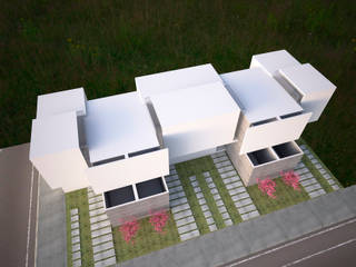 Vivienda minimalista, proyecto para Maruz, casas para venta en infonavit , Element+1 Taller de Arquitectura Element+1 Taller de Arquitectura Maisons minimalistes Béton