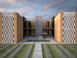 Octuplex proyectado para Querétaro, Element+1 Taller de Arquitectura Element+1 Taller de Arquitectura Casas minimalistas Concreto