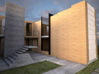 Octuplex proyectado para Querétaro, Element+1 Taller de Arquitectura Element+1 Taller de Arquitectura Casas minimalistas Concreto