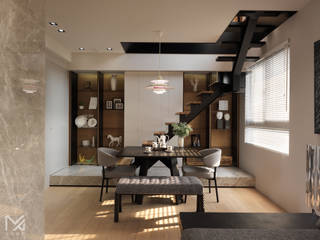 微型空間, 沐朋設計 沐朋設計 Modern Dining Room