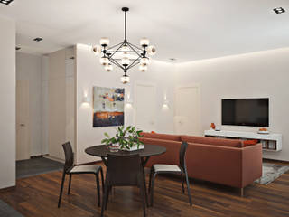 Дизайн-проект апартаментов в Фили град, GM-interior GM-interior غرفة المعيشة
