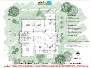 แบบบ้านชั้นเดียว HPM123C, แบบแปลนบ้านสำเร็จรูป แบบแปลนบ้านสำเร็จรูป