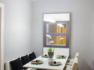 Reforma em apartamento no bairro Bela Vista, Concept Engenharia + Design Concept Engenharia + Design Nowoczesna jadalnia Płyta MDF