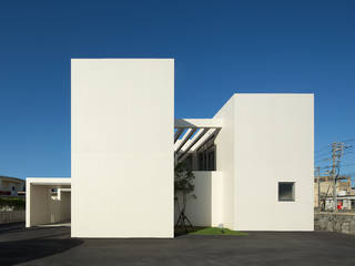 読谷の家, Atelier Square Atelier Square Modern Houses Concrete White