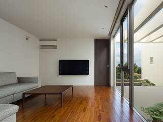 読谷の家, Atelier Square Atelier Square Modern living room Wood Wood effect
