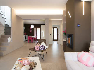 HOME SWEET (CANDY) HOME, Rachele Biancalani Studio Rachele Biancalani Studio Moderne Wohnzimmer Beton Pink