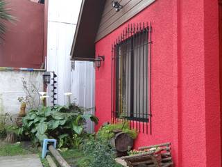 Casa Interior familia Espinoza - Chile, Feng Shui y Arquitectura Feng Shui y Arquitectura 日本家屋・アジアの家 鉄筋コンクリート 赤色