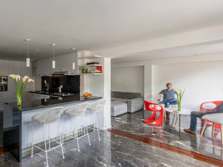 Apartamento LC, CENTRAL ARQUITECTURA CENTRAL ARQUITECTURA 現代廚房設計點子、靈感&圖片