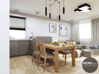 Jasne i przytulne mieszkanie w nowoczesnym stylu, MONOstudio MONOstudio Modern kitchen