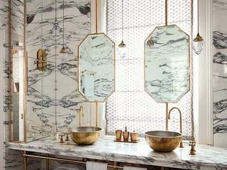 mueble de baño, comprar en bali comprar en bali Mediterranean style bathroom Copper/Bronze/Brass Metallic/Silver