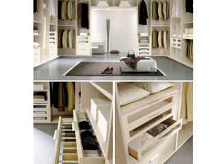 Giyinme Odası Tasarımı, Roma Mimarlık Roma Mimarlık Vestidores de estilo moderno Derivados de madera Transparente