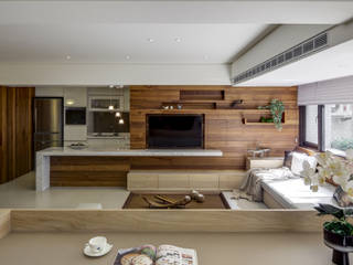 與陽光的約會, 大荷室內裝修設計工程有限公司 大荷室內裝修設計工程有限公司 Salas de estar modernas