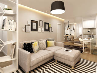 Apartment in Lisbon, Vera Correia Design & Photography Vera Correia Design & Photography Minimalistische Wohnzimmer