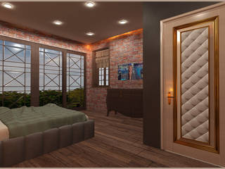 hotel rom ( rize ayder yaylası ), anılbora3D & İÇ MİMARLIK anılbora3D & İÇ MİMARLIK Rustic style bedroom Solid Wood Multicolored