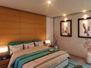 DISEÑO DE INTERIORES, GRUPO ESCALA ARQUITECTOS GRUPO ESCALA ARQUITECTOS Modern style bedroom