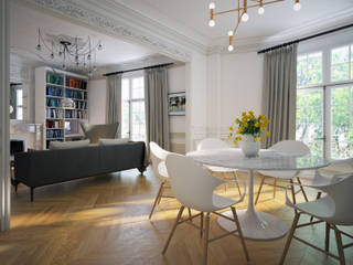 appartement Paris 18ème, Agence KP Agence KP Modern dining room