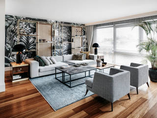 Khalkedon House, Escapefromsofa Escapefromsofa Eclectic style living room Grey