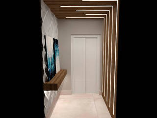 LILIAN FUGITA ARQUITETURA Corredores, halls e escadas modernos