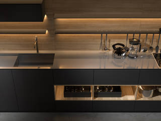 ДИЗАЙН ИНТЕРЬЕРА АПАРТАМЕНТЫ TO2H, IGOR SIROTOV ARCHITECTS IGOR SIROTOV ARCHITECTS Kitchen