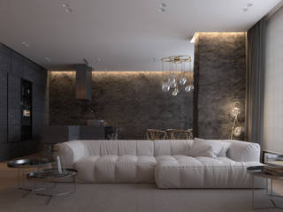 АПАРТАМЕНТЫ AP1H, IGOR SIROTOV ARCHITECTS IGOR SIROTOV ARCHITECTS Living room